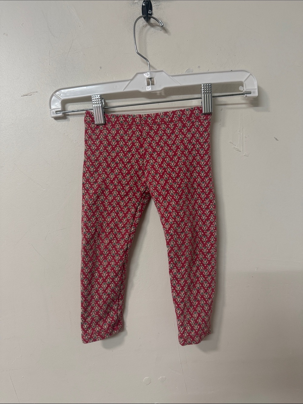Tea Collection Red Floral-Pattern Stretch Leggings